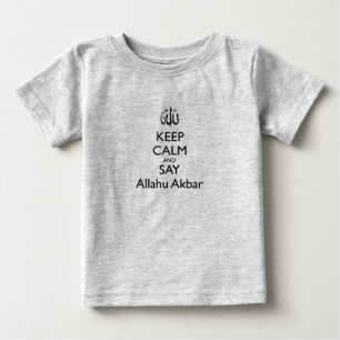 Pour Bébé Maintenez calme et dites Allahu Akbar le T-shirt