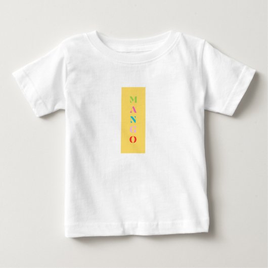 Pour Bébé "Mango" Fun T-shirt graphique - Bold Jaune (Devant)