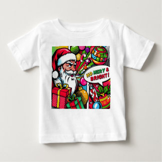 Pour Bébé Merry & Bright Pop Art - T-shirt de Noël gras