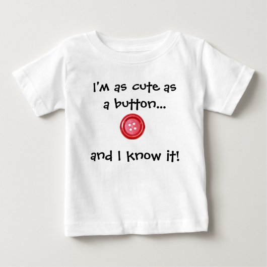 Pour Bébé Mignon comme T-shirt de bouton (Devant)
