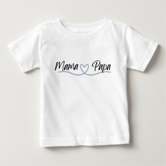 Pour Bébé Mignon maman Papa avec T-shirt Heart Baby (Devant)