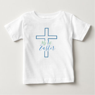 Pour Bébé Mon premier T-shirt Croix Bleue de Pâques