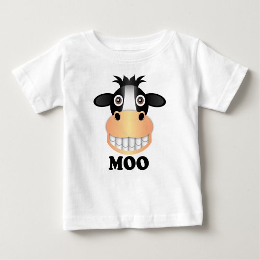 Pour Bébé Moo - Baby Fine Jersey T-shirt  (Devant)
