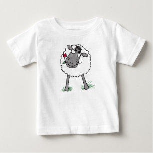 Pour Bébé Mouton sot amusant avec Fleur, T-shirt Toddler
