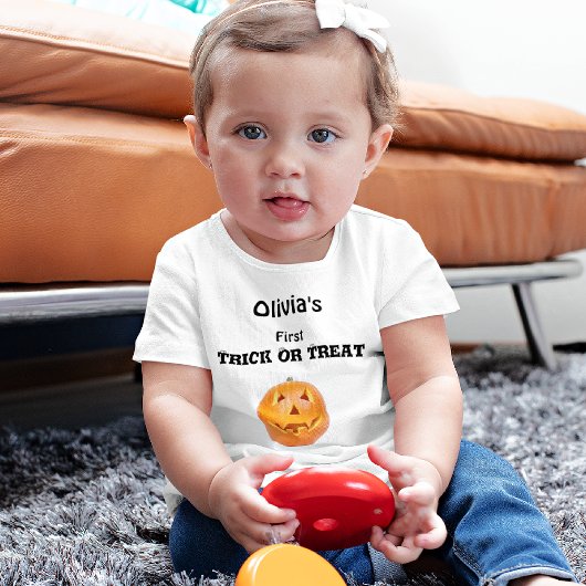 Pour Bébé Nom sur 6-24 Mois Baby Halloween Jersey T-Shirt