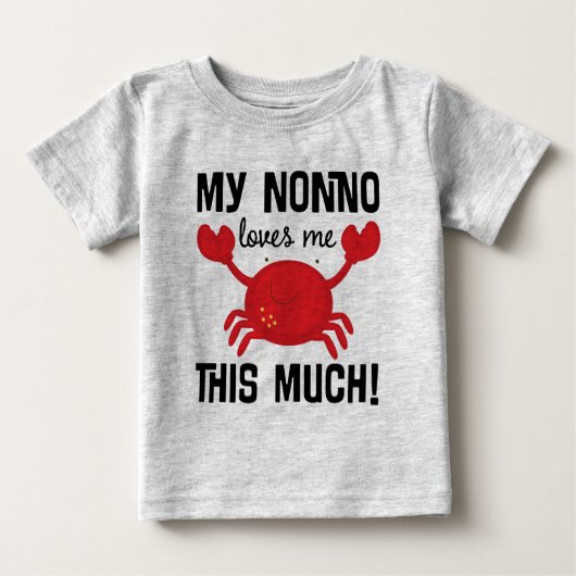 Pour Bébé Nonno m'aime ce beaucoup de T-shirt de (Devant)