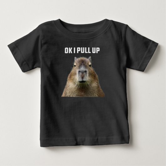 Pour Bébé Ok I Pull Up Capybara T-Shirt (Devant)