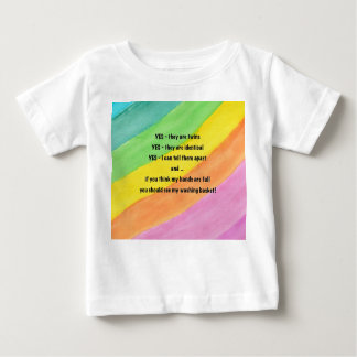 Pour Bébé "Oui, ce sont des jumeaux" T-shirt Rainbow Baby