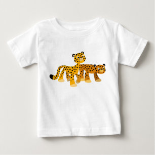 Pour Bébé Paire de mignonnes Cheetahs de caricature T-shirt