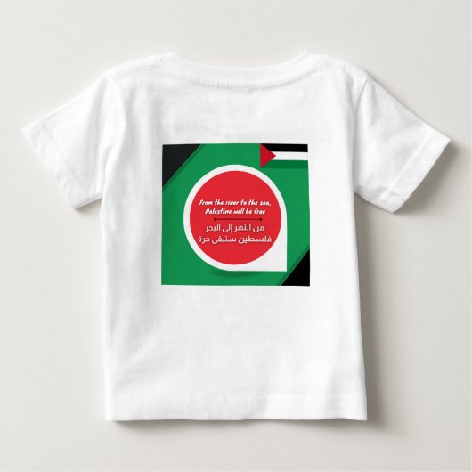 Pour Bébé Palestine Support Baby T-Shirt (Dos)