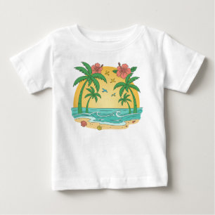 Pour Bébé Paradis des Palmiers – T-shirt d'été tropical mign