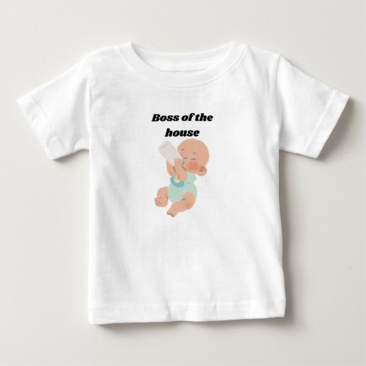 Pour Bébé 👑 patron de la maison - Funny Baby T-shirt (Devant)