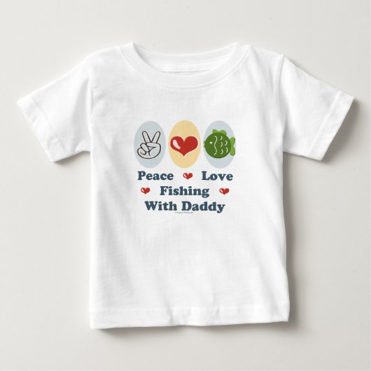 Pour Bébé Pêche d'amour de paix avec le T-shirt de (Devant)