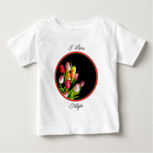 Pour Bébé Peinture Tulip - T-Shirt original d'art floral pou