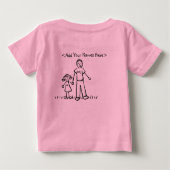 Pour Bébé Père et fille T-shirt Back (Nom personnalisé) (Dos)