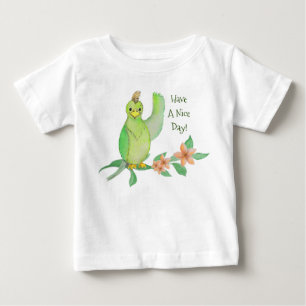 Pour Bébé Perroquet Vert, Un Joli T-Shirt De Journée