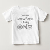 Pour Bébé Petit Flocon de neige 1er Anniversaire T-shirt béb (Devant)