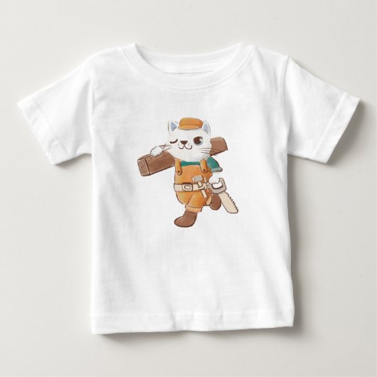 Pour Bébé Petit T-shirt de chat :) (Devant)