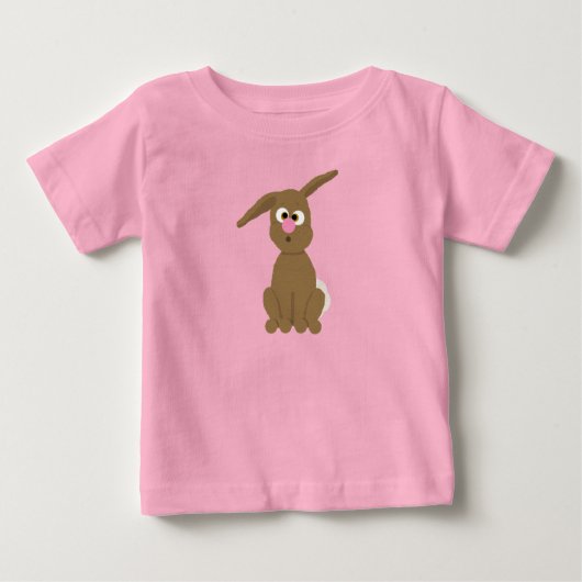 Pour Bébé Petit T-Shirt de Lapin Brun (Devant)