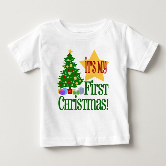 Pour Bébé Premier T-shirt de Noël de Babys (Devant)