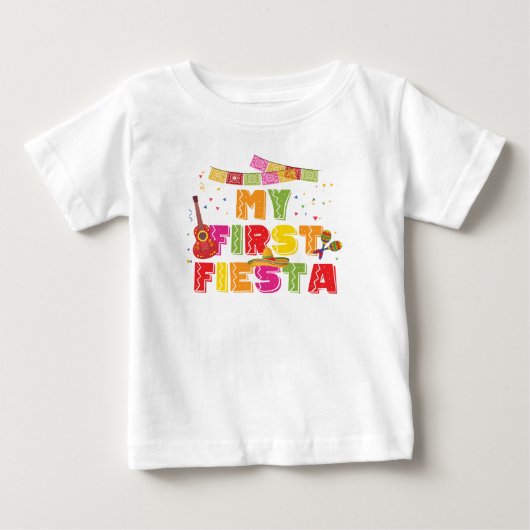 Pour Bébé Premier T-shirt Fille Anniversaire (Devant)