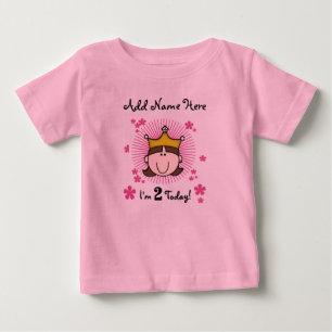 Pour Bébé Princesse personnalisée T-shirt 2e anniversaire