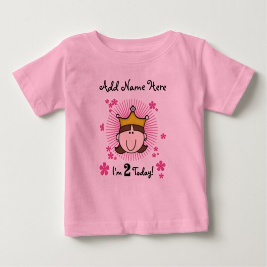 Pour Bébé Princesse personnalisée T-shirt 2e anniversaire (Devant)