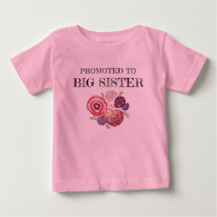 Pour Bébé Promoté sur T-shirt Big Sister