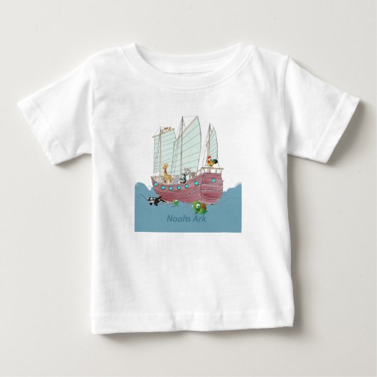 Pour Bébé Raglan T-Shirt de Noah's Ark American Sleeve (Devant)