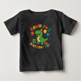 Pour Bébé RAWR! J'ai 2 ans – T-Shirt de fête d'anniversaire