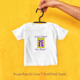 Pour Bébé Robe Violette Sur T-shirt Cross Baby