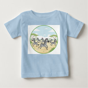 Pour Bébé Savane Sprint – T-Shirt Groupe Zèbre en Course Lud