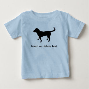 Pour Bébé Silhouette de laboratoire de noir de T-shirt de