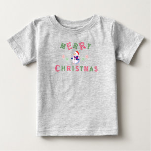 Pour Bébé Snowman Joyeux Noël Baby T-shirt