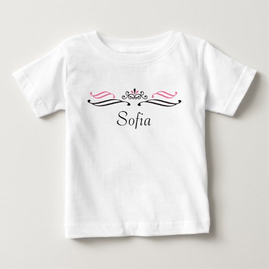Pour Bébé Sofia Princesse / Concours de beauté Tiara T-Shirt (Devant)