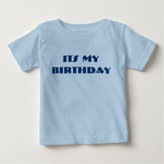 Pour Bébé Son t-shirt My Birthday avec avant et arrière Text