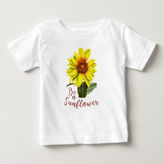 Pour Bébé Sunflower Baby T-Shirt (Devant)