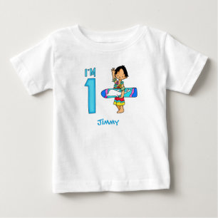 Pour Bébé Surfer Dude 1er anniversaire Baby T-shirt