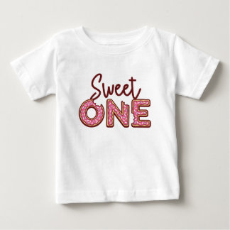 Pour Bébé Sweet One Premier Anniversaire Thème Donut T-Shirt