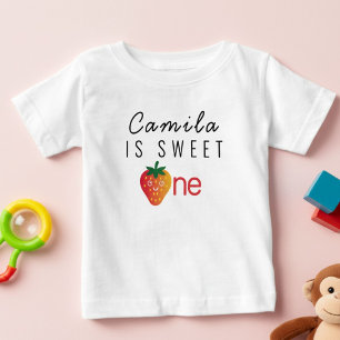 Pour Bébé Sweet One Strawberry 1er Anniversaire T-shirt