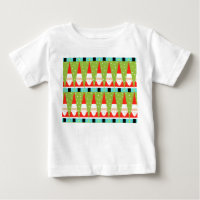 T-Shirt à tambours à tambours de Père Noël géométr