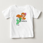 Pour Bébé T-shirt à tête rouge de sirène (Devant)