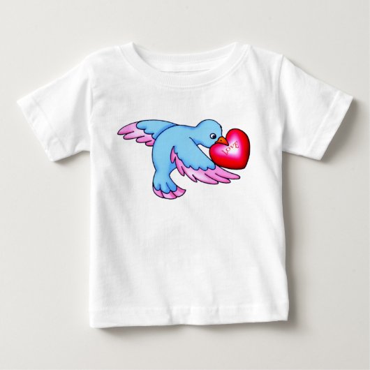 Pour Bébé T-shirt Amour Oiseau (Devant)