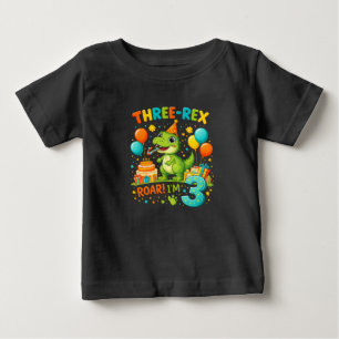 Pour Bébé T-Shirt Anniversaire Tout-Petit – Trois Jolis Dino