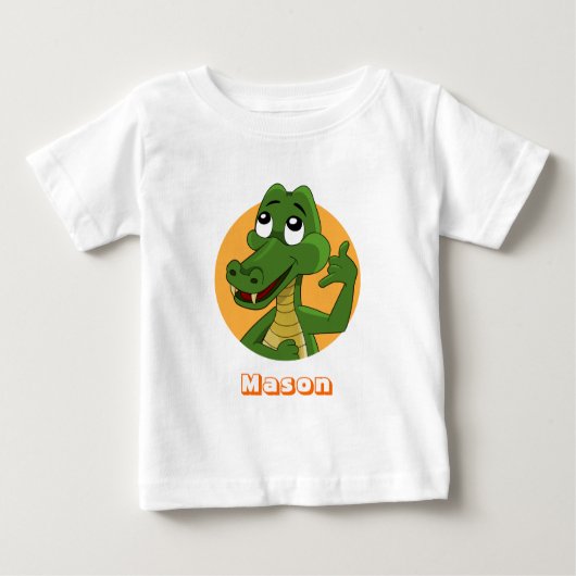 Pour Bébé T-shirt avec dessin animé Alligator (Devant)