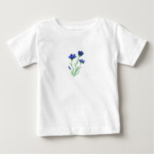 Pour Bébé T-Shirt Baby - Blue Flowers