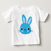 T-shirt Baby Boy Rabbit Bleu Cute