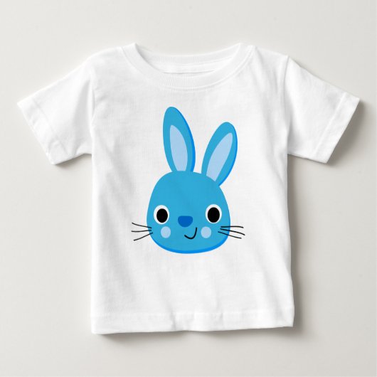 Pour Bébé T-shirt Baby Boy Rabbit Bleu Cute (Devant)