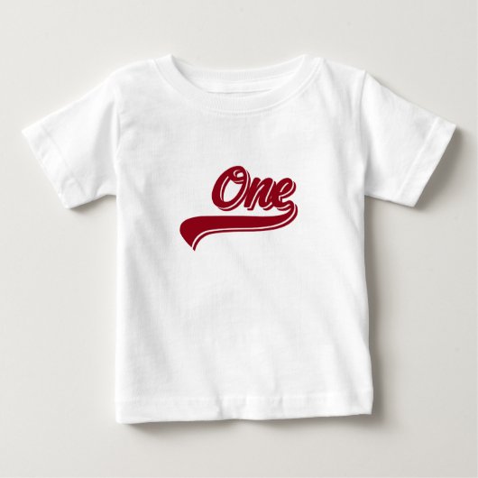 Pour Bébé T-shirt Baby ONE Year Baseball (Devant)