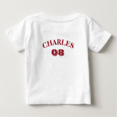 Pour Bébé T-shirt Baby ONE Year Baseball (Dos)